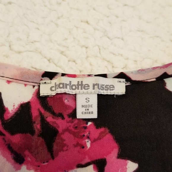 EUC Charlotte Russe Front Tie Floral Romper - Picture 3 of 6